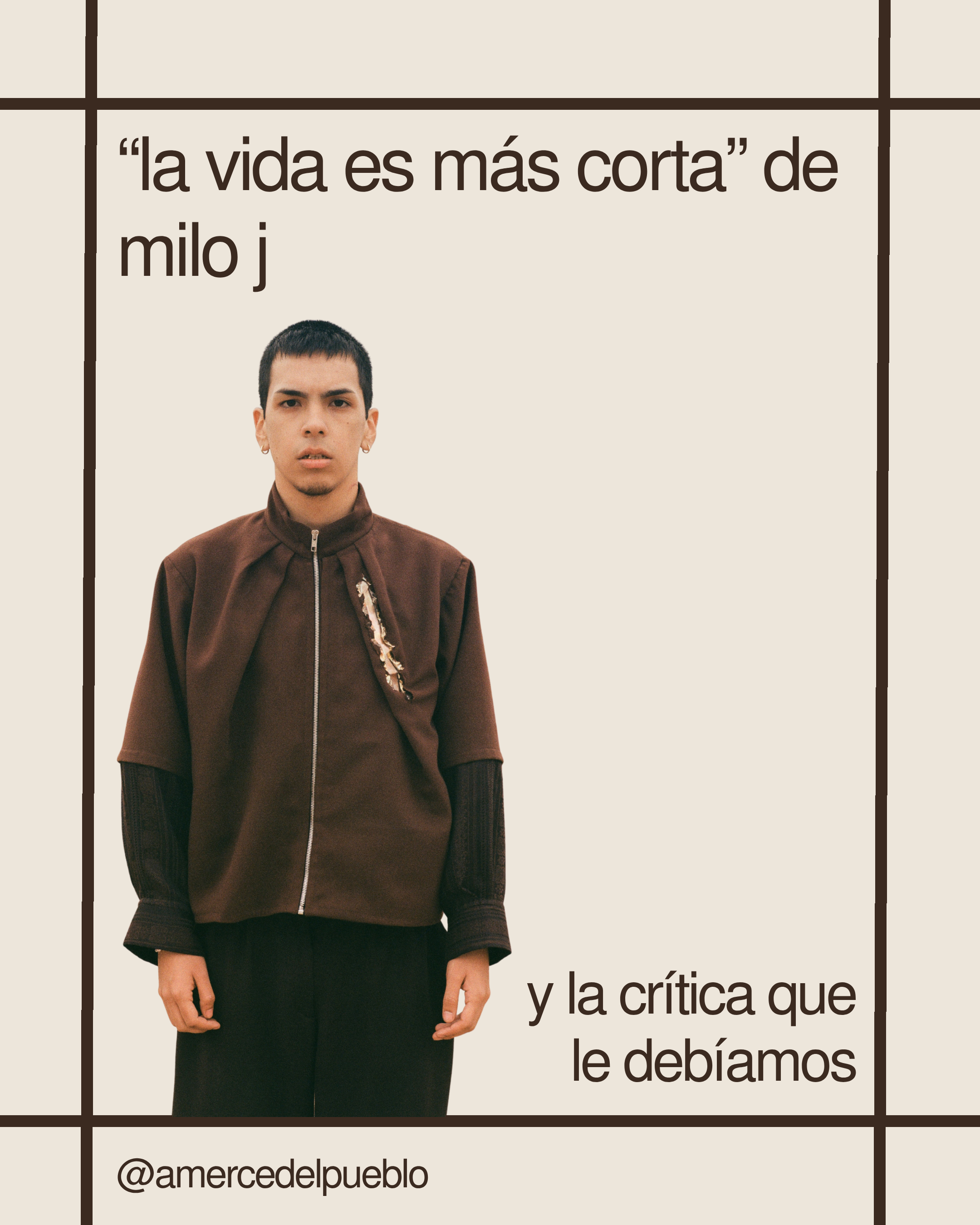 La vida era más corta — Milo J